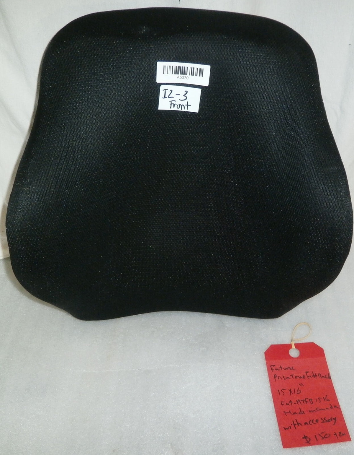 FUTURE PRISM TRUEFIT BACK CUSHION FUT-MFTB1516 SIZE 15X16" WITH ACCESSORIES