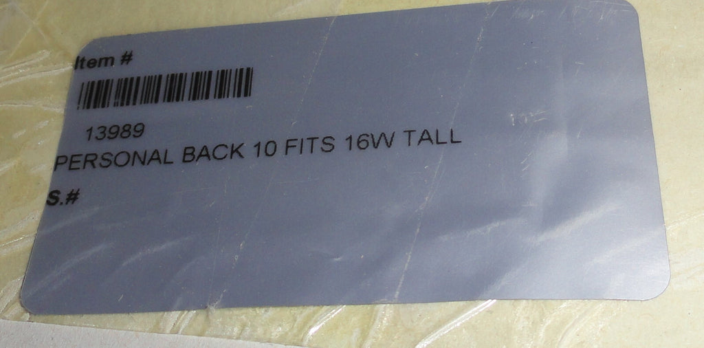 INVACARE PERSONAL 10 WHEELCHAIR BACK WITH 16 INCH WIDTH NO ACCESS