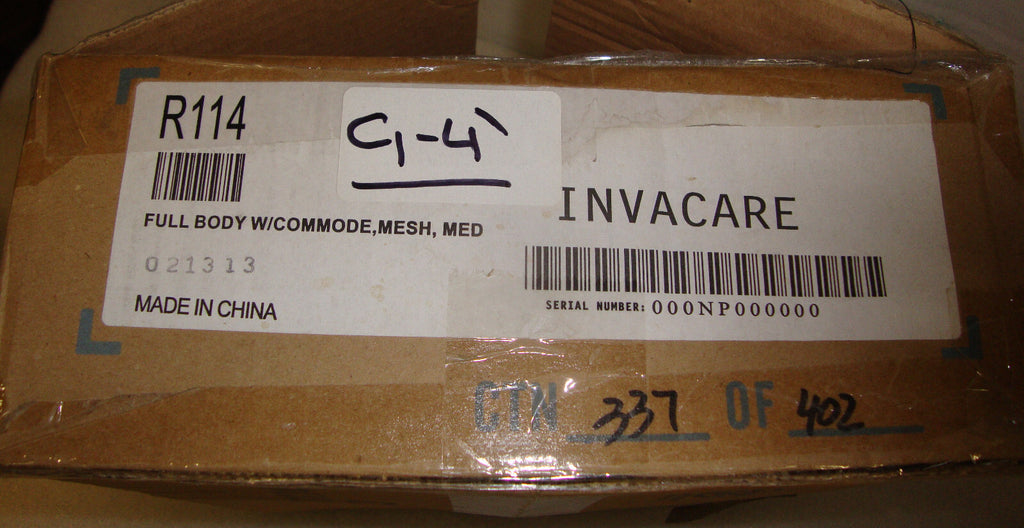 INVACARE R114 PATIENT SLING W-COMMODE OPENING MEDIUM NEW