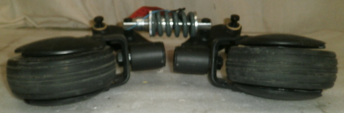 LOT OF TWO REAR CASTERS WHEELS ASSEMBLY W/ SUSPENSION SHOCK from QUANTUM 2.0