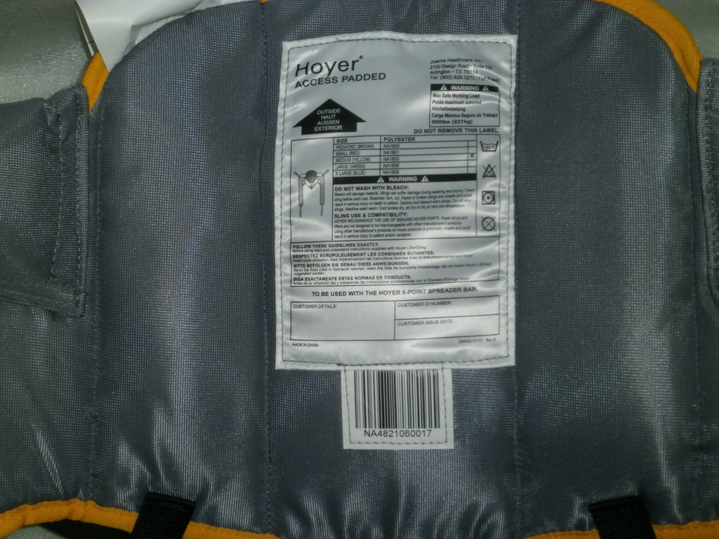 HOYER ACCESS PADDED SLING M SIZE PERFECT CONDITION