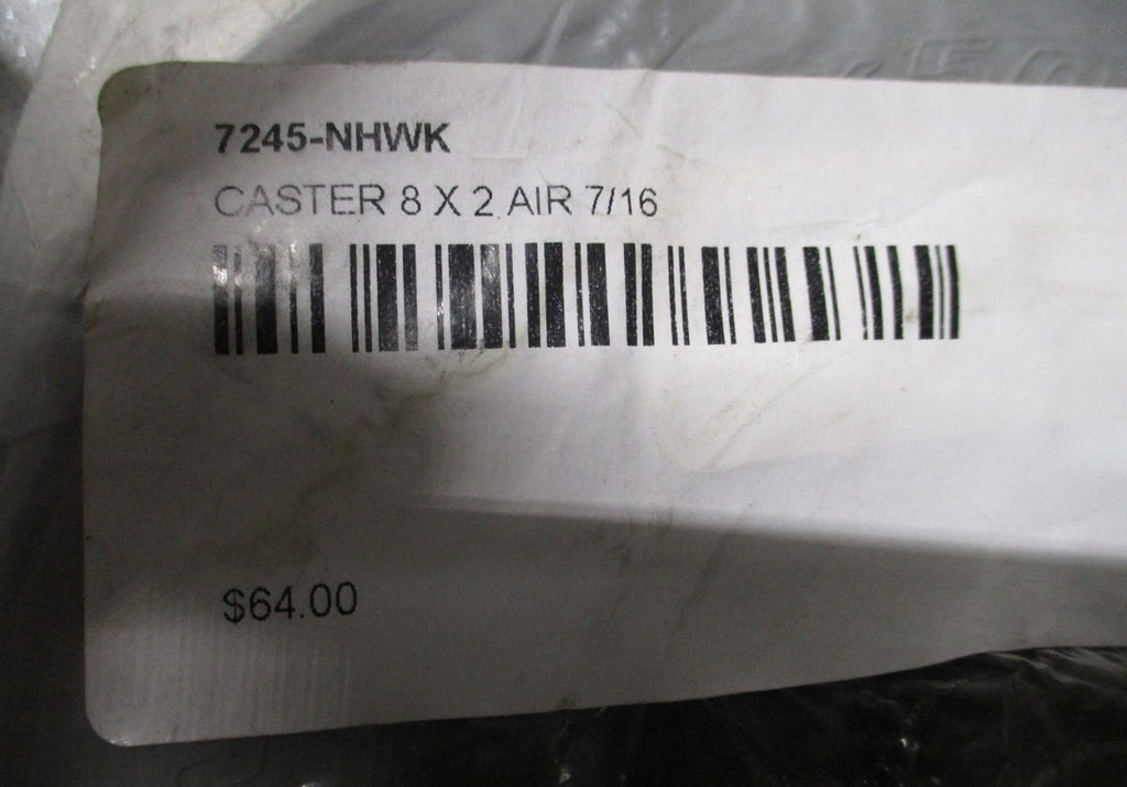 SET OF TWO CASTER Nighthawk 7245-NHWK 8 X 2 AIR 7/16 AIR NEW CONDITION