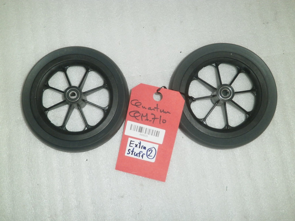 LOT OF 2 POWER WHEELCHAIR WHEELS SOLID FROM QUANTUM QM-710
