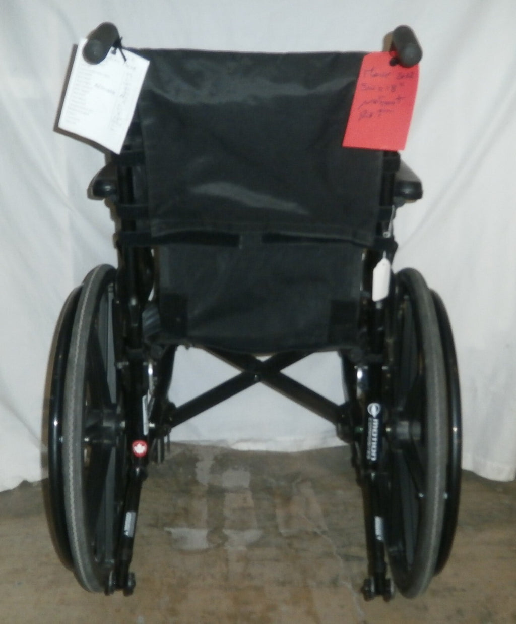 MOTION COMPOSITE MANUAL FOLD WHEELCHAIR 2022 18" SEAT WIDTH, ADJUSTABLE HEIGHT