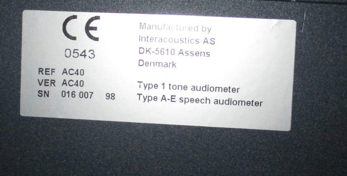 Interacoustics AC40 Audiometer ( No Accessories)