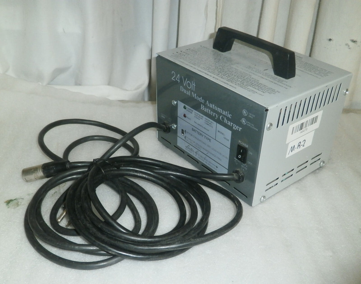 Lester Dual-Mode 24 Volt 8 A Automatic Timer 18330 Wheelchair Battery Charger