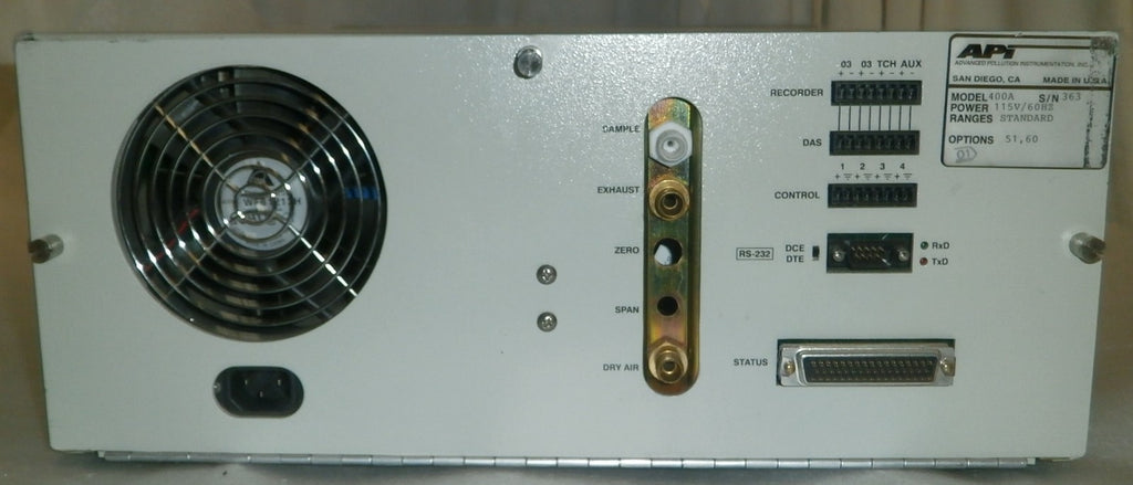 Teledyne (API) 400A Photometric O3 Analyzer Model 400A