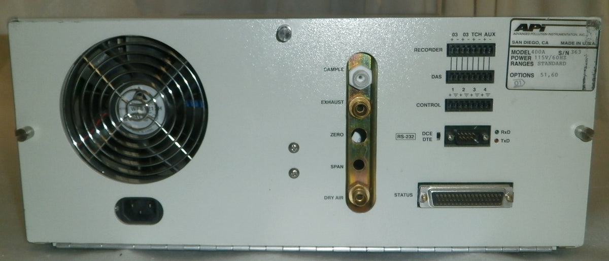 Teledyne (API) 400A Photometric O3 Analyzer Model 400A