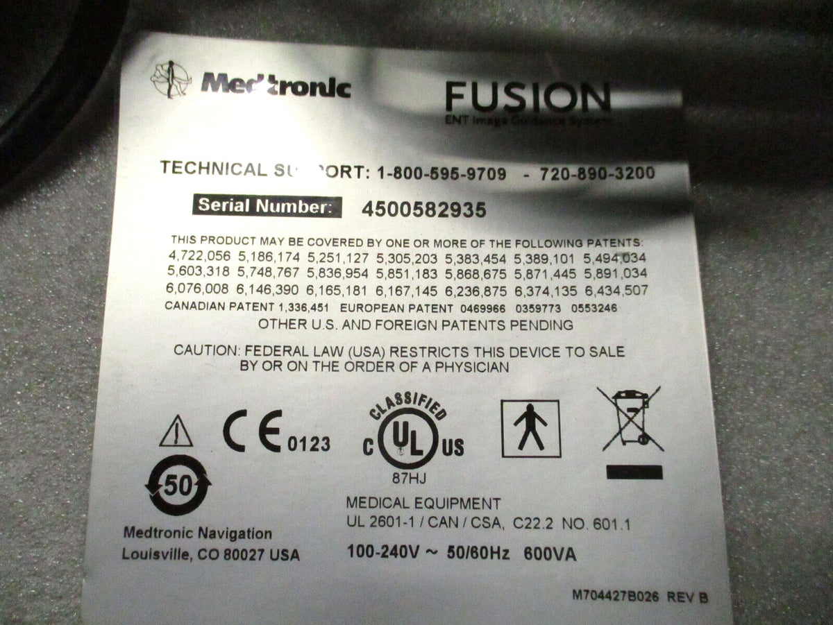 MEDTRONIC Z48-FUSION ENT NAVIGATION PARTS AND CABLES AS PICTURES