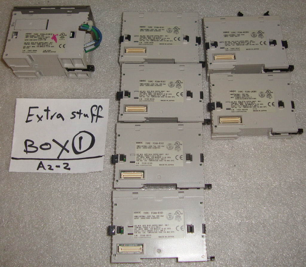Lot 1 X IDEC TYPE FC5A-D12K1E, 1 X FC4A-N32B3, 1 X FC4A-J4CN1, 4 X FC4A-R161