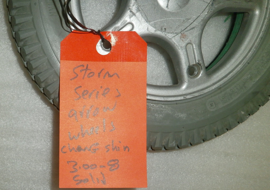 LOT OF 2 STORM ARROW SERIES CHENG SHIN 3.00-8 WHEELS SOLID VERY GOOD CONDITION