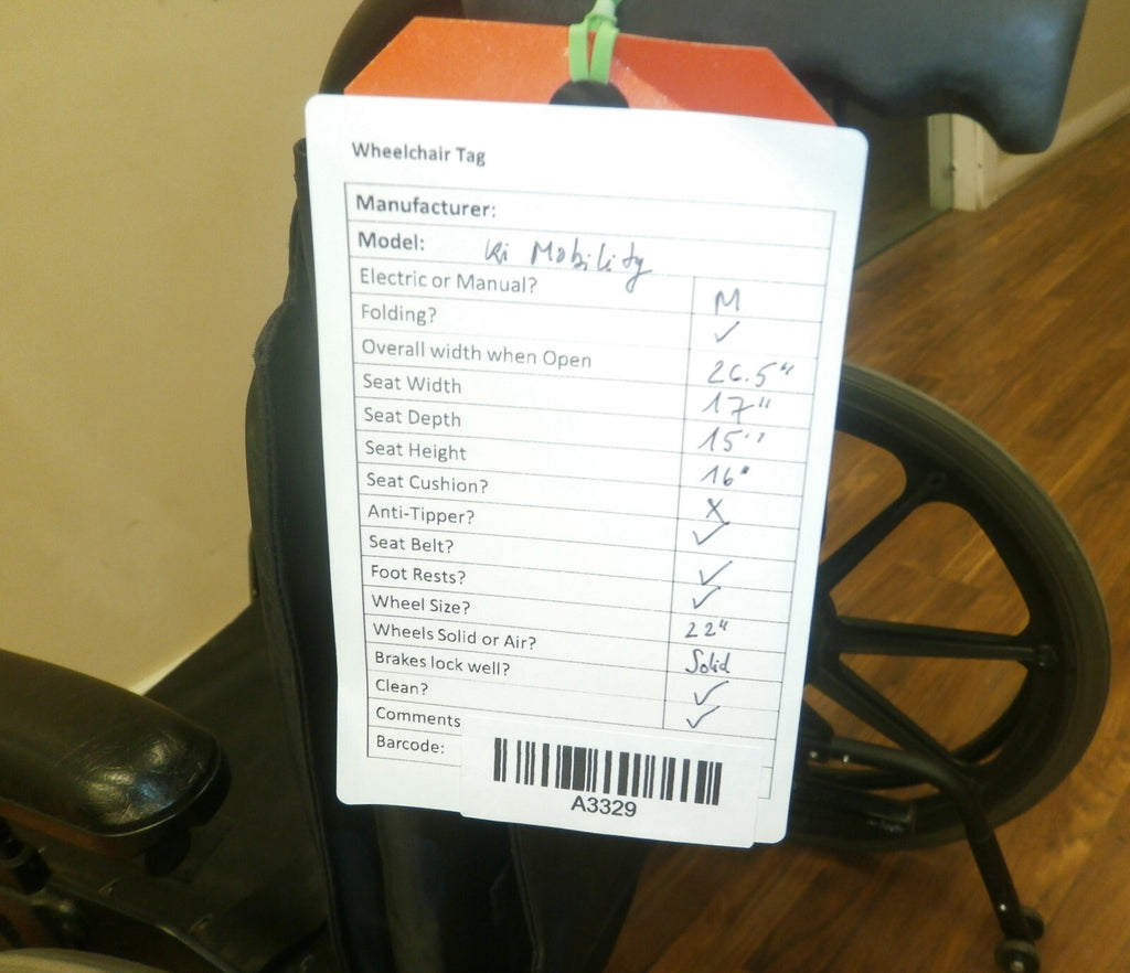 KI MOBILITY C4 4C WHEELCHAIR WITH SEAT WIDTH 17 INCH