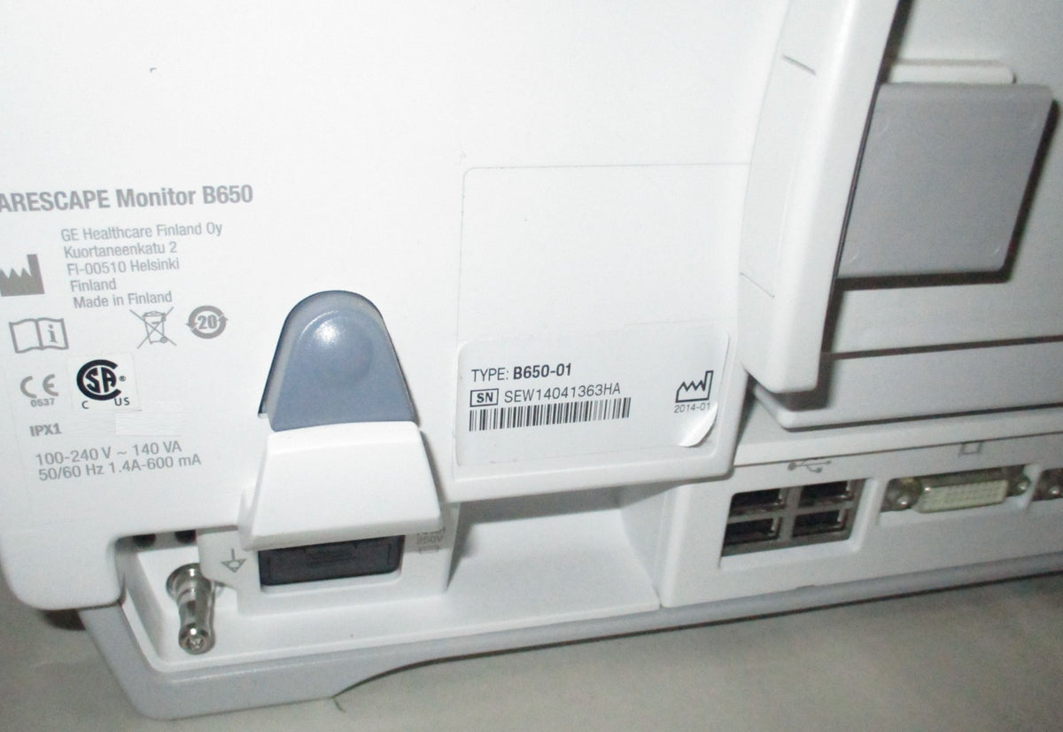 GE Healthcare CARESCAPE B650 - 6ICU, 6NIC Monitor