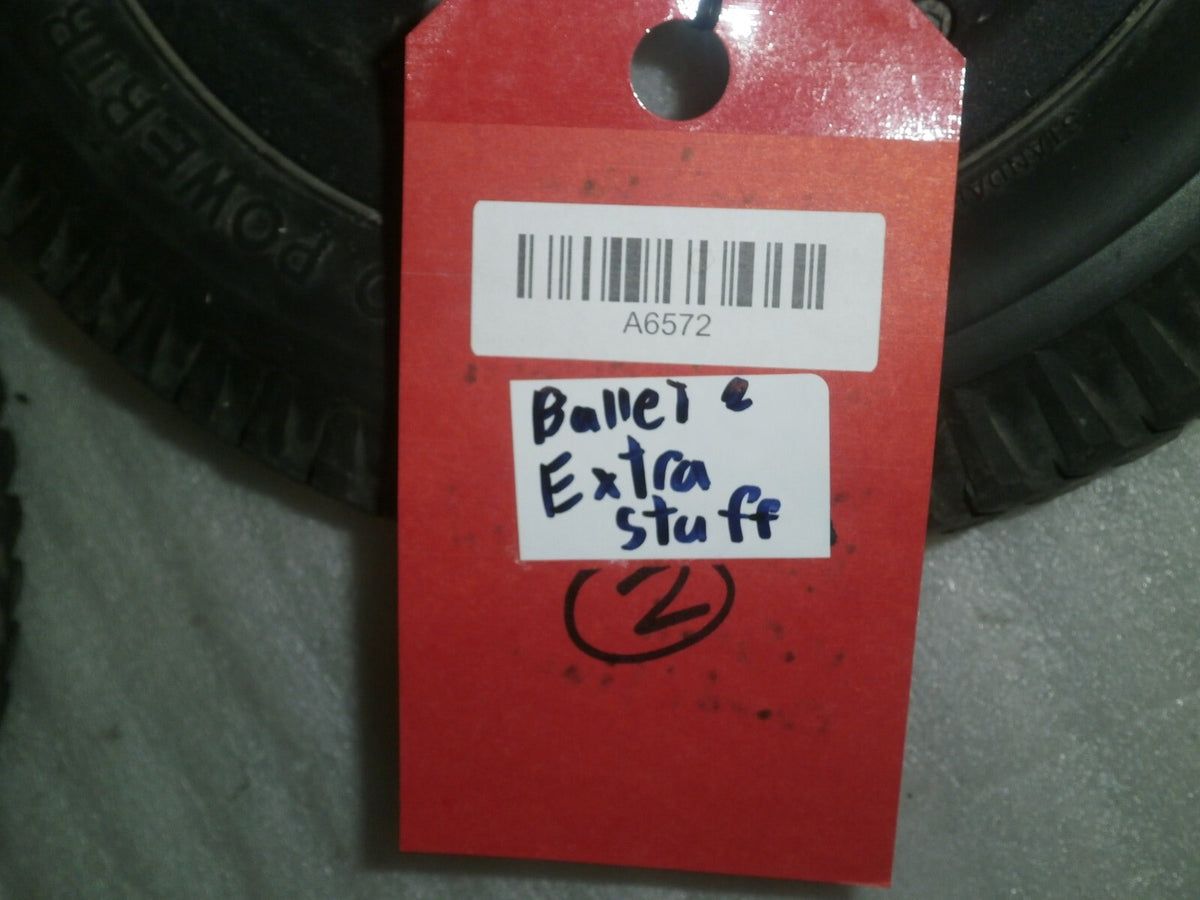 LOT OF 2 QUANTUM QM-710 PRIMO POWERTRAX WHEELS 3.00-8 SOLID VERY GOOD CONDITION