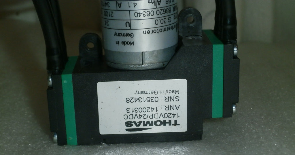 THOMAS Vacuum Pump 1420VDP/24VDC ANR 14200313 MOTOR AND BOARD REGD: 0003907/2