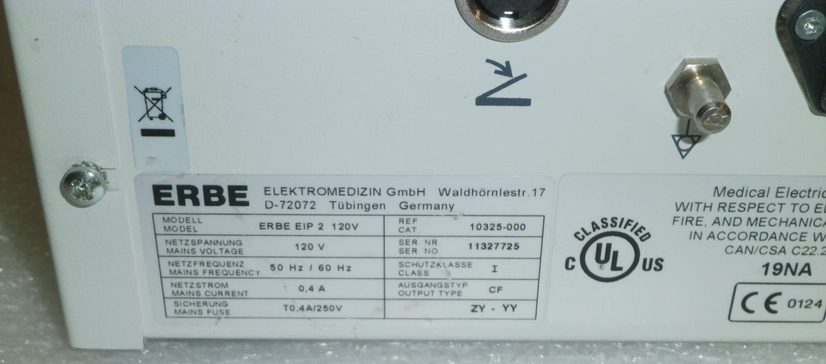 ERBE EIP 2 120V D-72072 REF 10325-000 (no Footpedal)