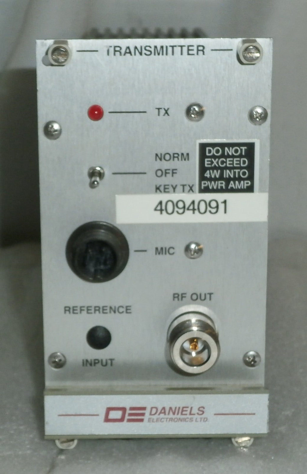 DANIELS ELECTRONICS VT-3/140-SN08 TRANSMITTER