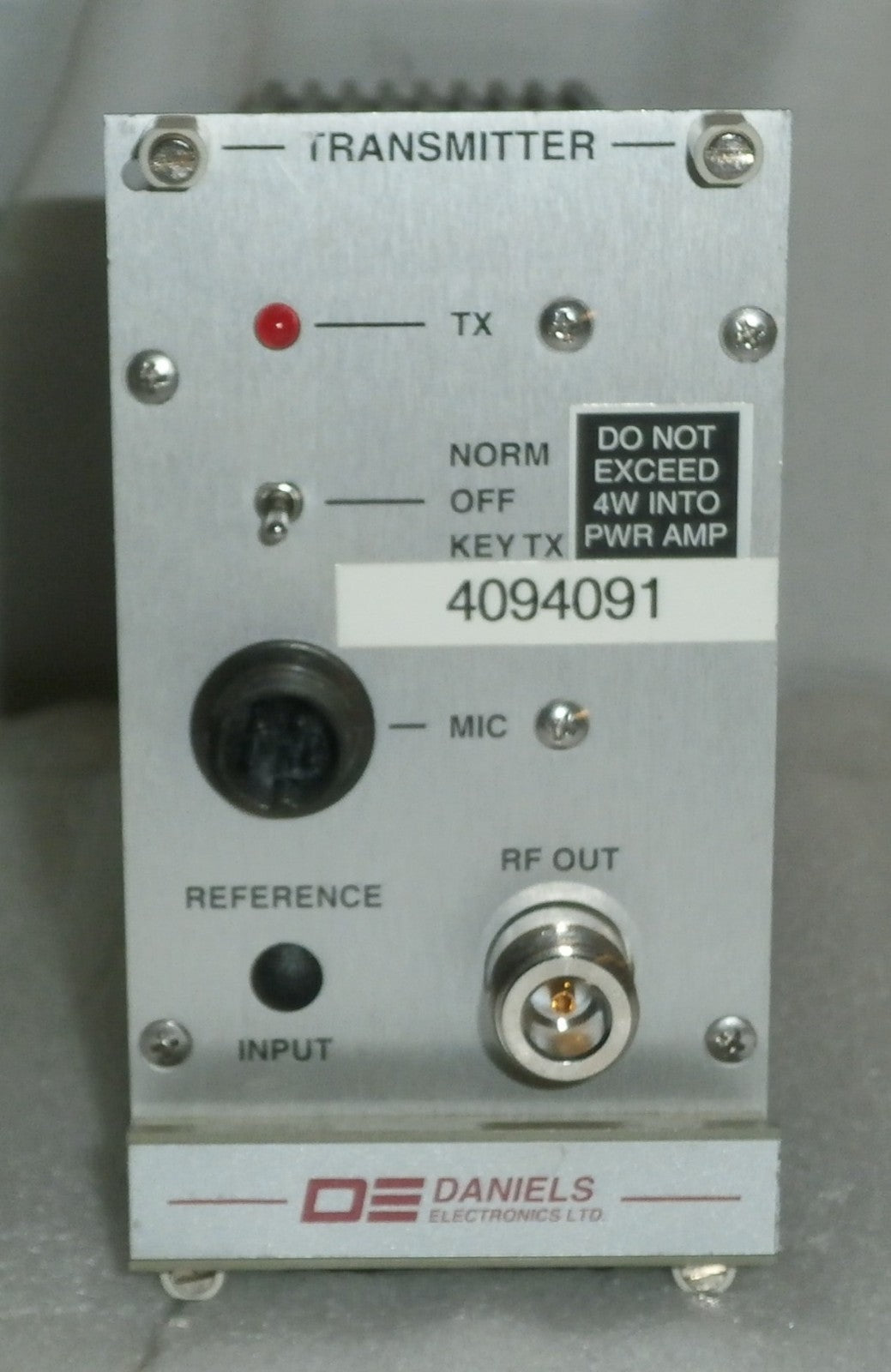 DANIELS ELECTRONICS VT-3/140-SN08 TRANSMITTER
