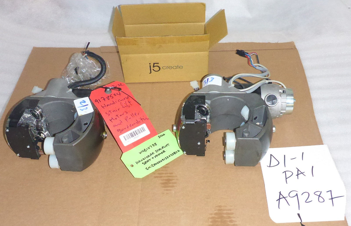 2022 HANDICARE STAIR LIFT MOTORS AND ROLLERS WITH PARTS AS PHOTO USED GOOD