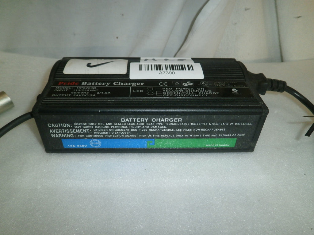 PRIDE WHEELCHAIR BATTERY CHARGER 24VOLT MODEL HP8204B VERY GOOD WORKING CO