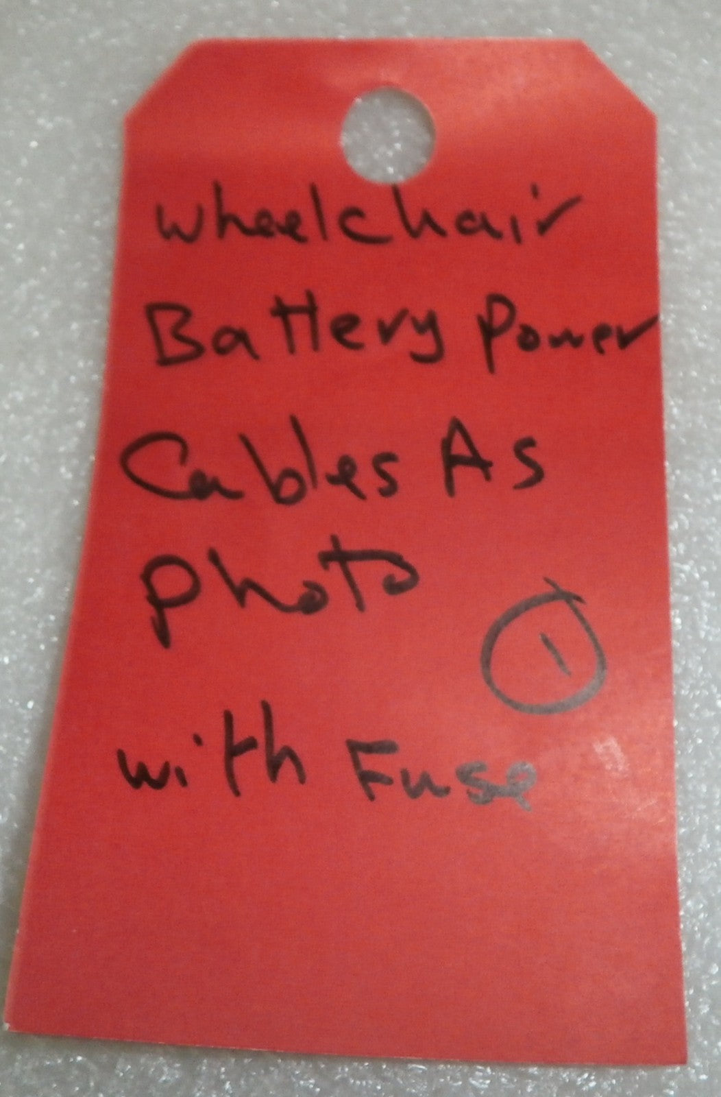 WHEELCHAIR BATTERY POWER CABLES WITH FUSE GOOD CONDITION AS PHOTO