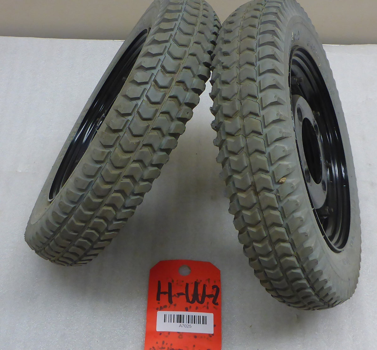 SET OF 2 CASTER TDX-SP POWER WHEELCHAIR MAIN WHEELS 3.00-8" VERY GOOD CONDITION