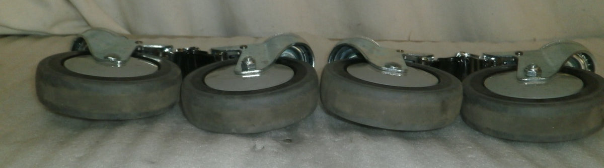 LOT OF 4 CAREFUSION WHEEL CASTERS VERY GOOD CONDITION