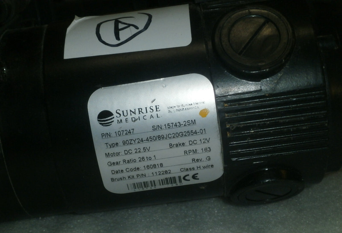 Left & Right Motors for Quickie Sunrise Pulse 6 Power Wheelchair 107247 / 107248