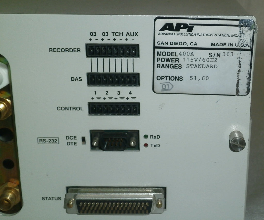 Teledyne (API) 400A Photometric O3 Analyzer Model 400A