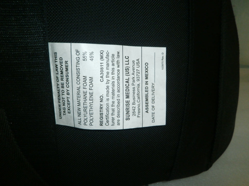 Wheelchair Back Jay Union Cushion Size 23x21" WITH COVER