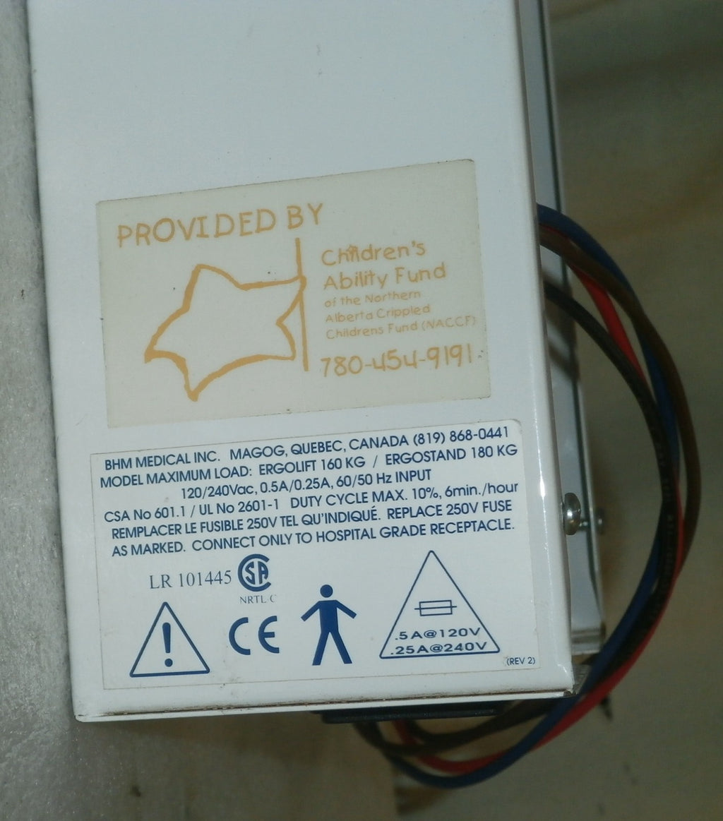ERGO LIFT BHM ERL1-2110 CONTROL BOX W/ CABLES AND SAFETY SWITCH