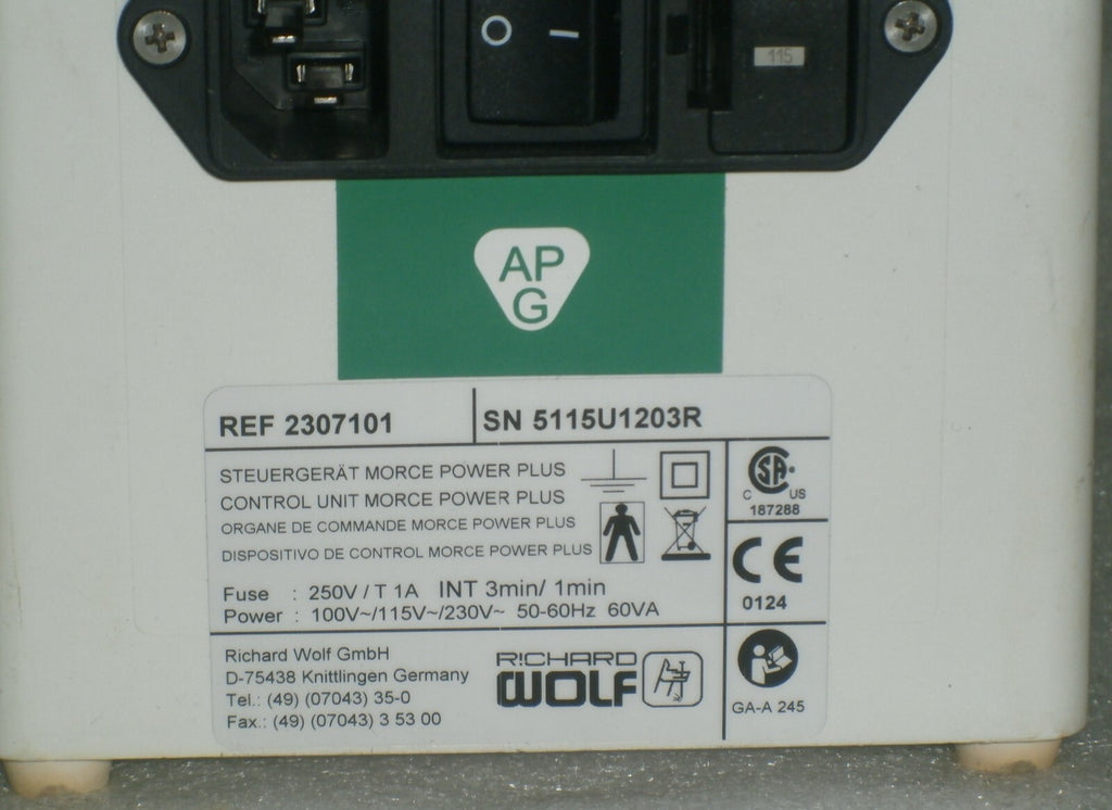 Richard Wolf PowerPlus Morce Ref #2307101 with Foot Pedal Ref #2307102