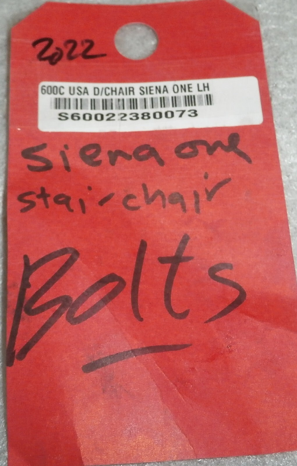 Siena 600C Siena One Stair Chair Bolts Model