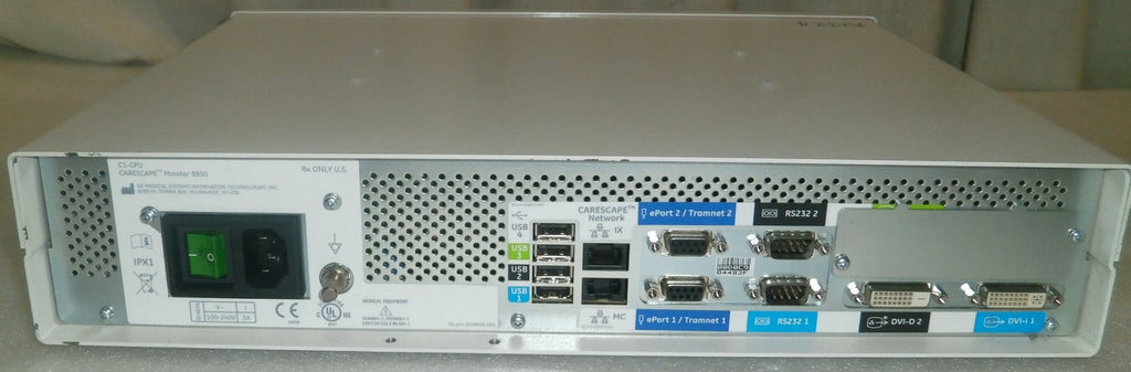 GE CARESCAPE B850 Monitor, CPU, Rack Set 8ECP, 8ICU, 8ORP, 8PAC Soft.