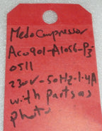 MEDO COMPRESSOR AC0901-A1056-P3-0511 230V WITH PARTS AS PHOTO