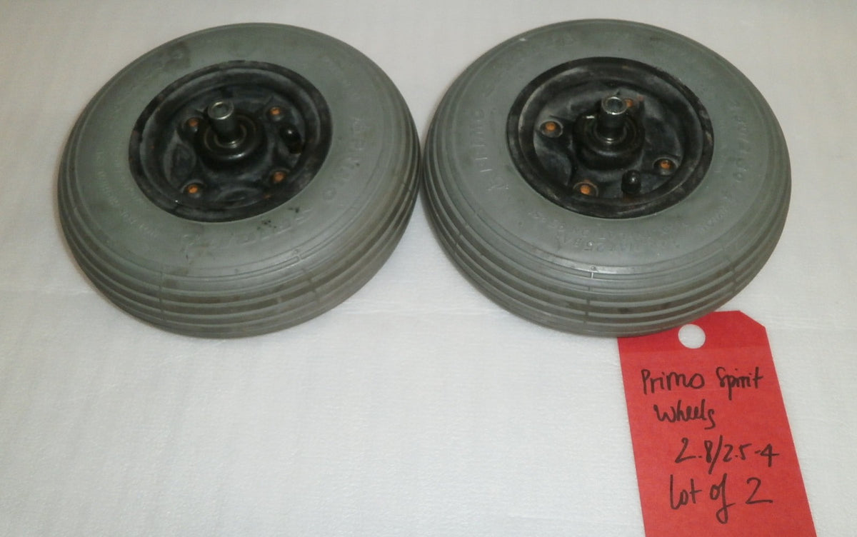 LOT OF 2 PRIMO SPIRIT WHEELS 2.8/2.5/4" GOOD CONDITION