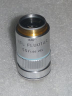 Microscope lens Leitz Wetzlar Germany 519693/ 160/- NPL FLUOTAR 50/1.00 OEL