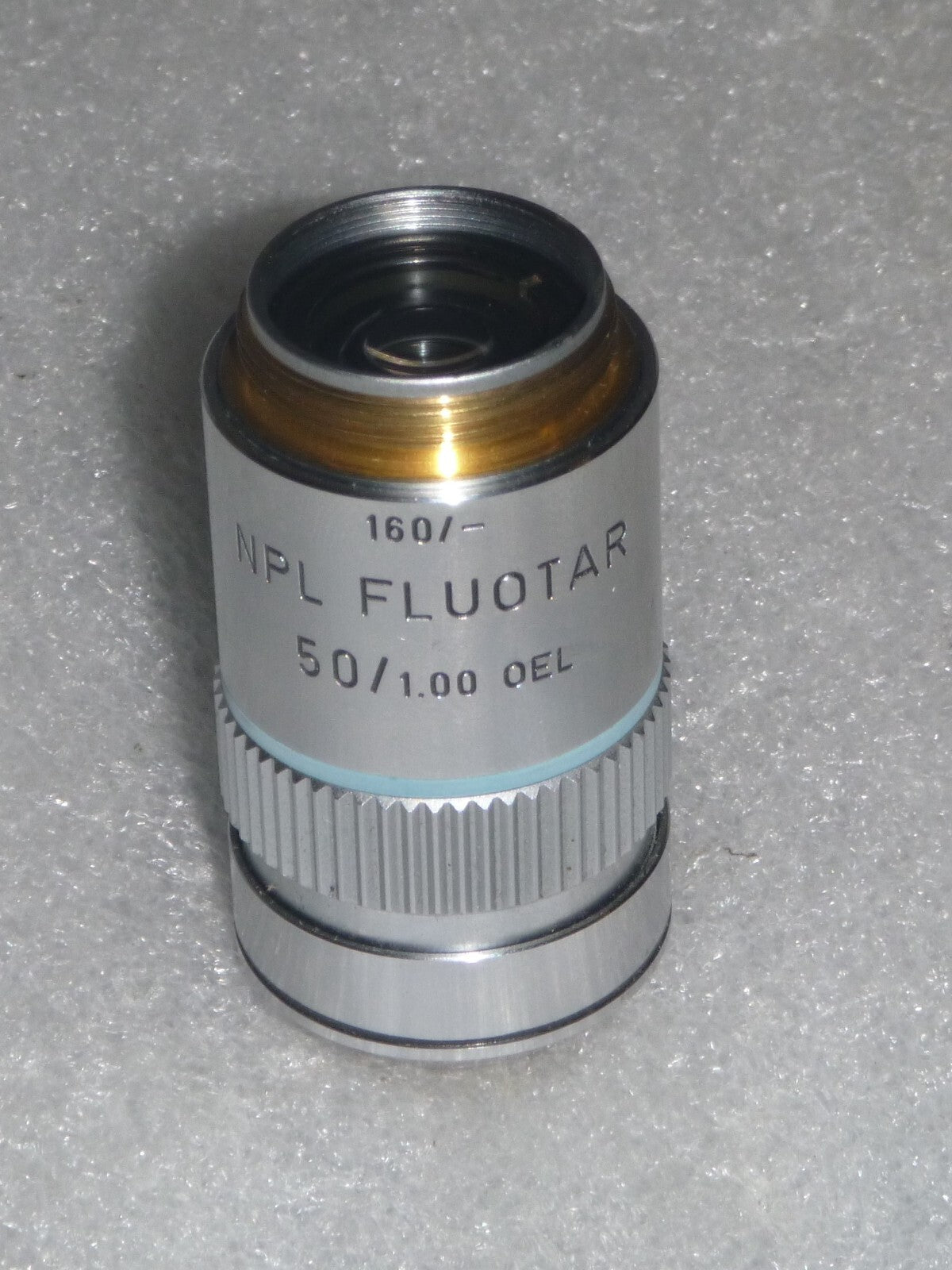 Microscope lens Leitz Wetzlar Germany 519693/ 160/- NPL FLUOTAR 50/1.00 OEL