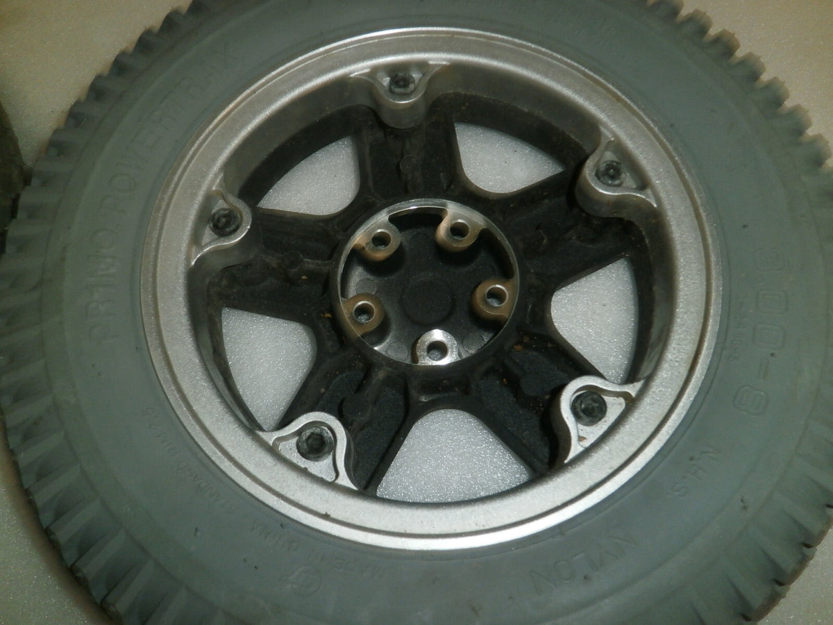 Set of 2 Primo Powertrax J6 Powerchair Wheels 3.00-8/C-2486-5