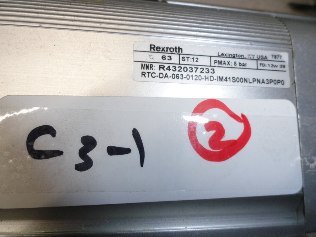 REXROTH R432037233 RTC-DA-063-0120-HD-IM41S00NLPNA3P0P0 RODLESS CYLINDER