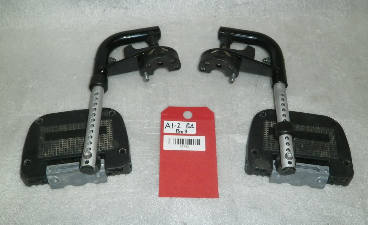 SET OF 2 WHEELCHAIR FOOT REST FRAMES DIMENSION AS PHOTO