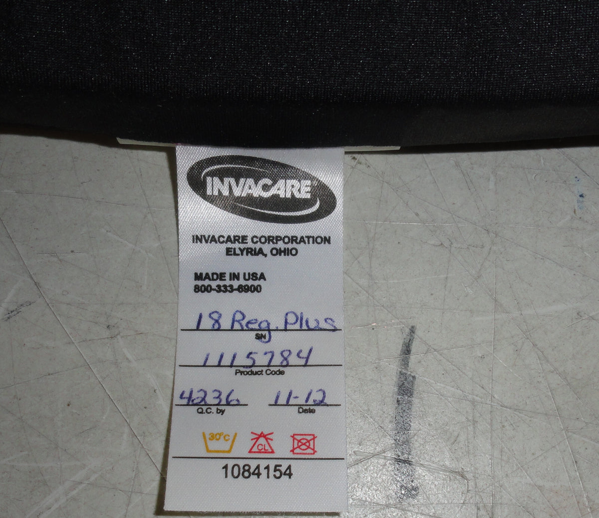 INVACARE MATRX PERSONAL 10 PLUS WHEELCHAIR BACK WITH 18 INCH WIDTH -NO ACC