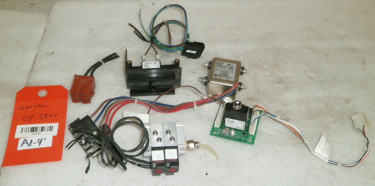 VARIAN CP3800 PARTS CORCOM F7357, T11-62-20.0A-01-10AL-V AND BOARD AS PICTURES