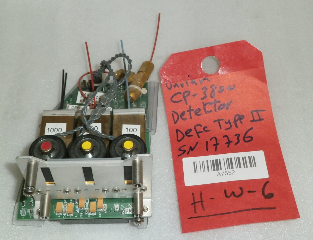VARIAN CP-3800 DETECTOR DEFC TYPE II SN 17736 AND PARTS AS PHOTO