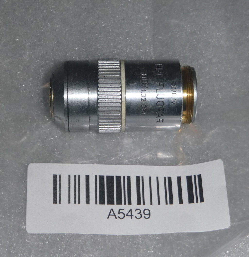 Microscope lens Leitz Wetzlar Germany 160/0.17 NPL Fluotar 100/1.32 OEL