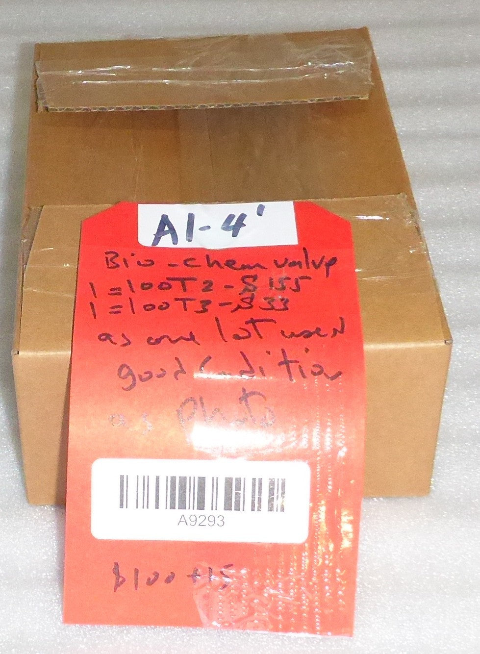 BIO CHEM VALVES 2 X 100T2-S155 AND 1 X 100T3-S33 USED GOOD CONDITION