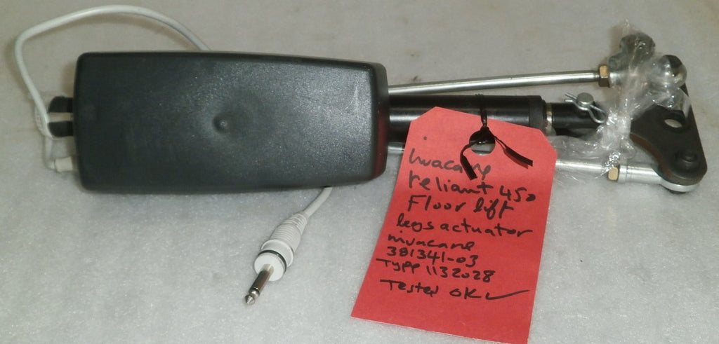 INVACARE RELIANT 450 FLOOR LIFT LEGS ACTUATOR 381341093 TYPE 1132028 W/ CABLES