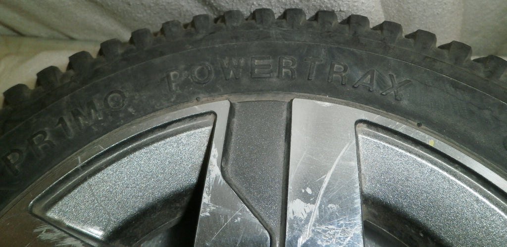LOT OF 2 PRIMO POWERTRAX WHEELS 3.00-8 SOLID FAIR CONDITION