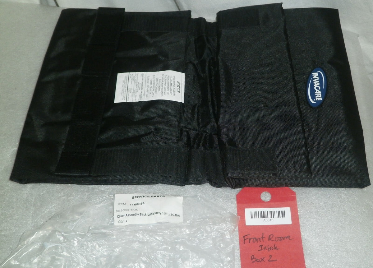 Invacare Cover Assembly Back Upholstery Size 16W x 15-19H Model 1168654