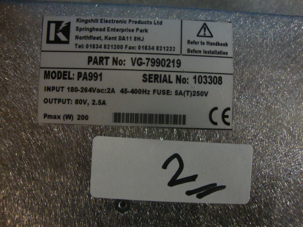 Kingshill MODEL PA991 Power Supply 80V, 2.5A, 200W